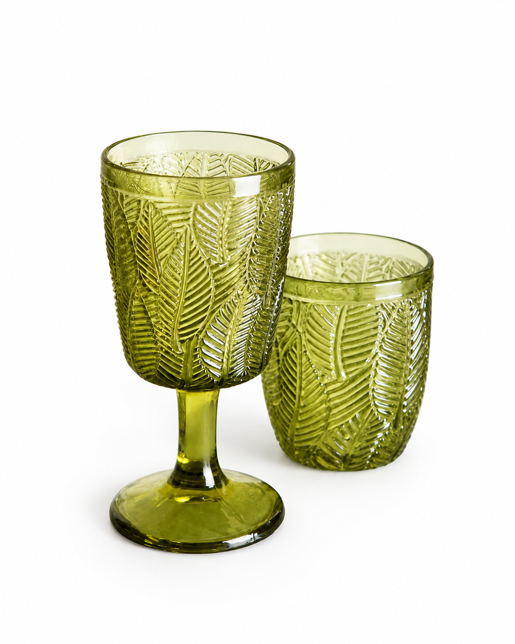 Waterglas Olijfgroen