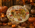 Serveerschaal Woodland met herfst boslandschap