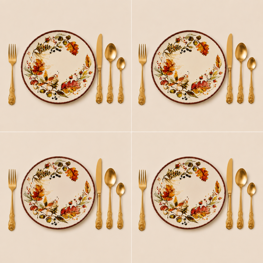 Fall Meadow Dessertborden Set van 4