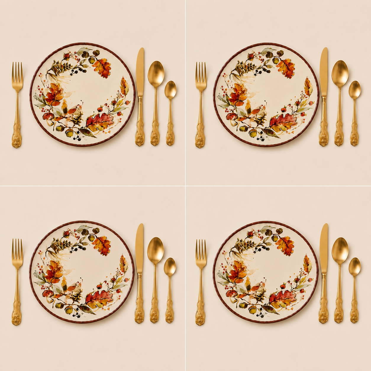 Fall Meadow Dessertborden Set van 4