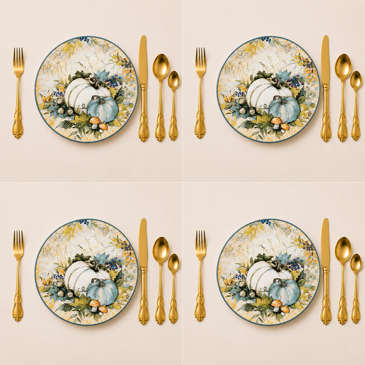 Harvest Gatherings Dessertborden Set van 4