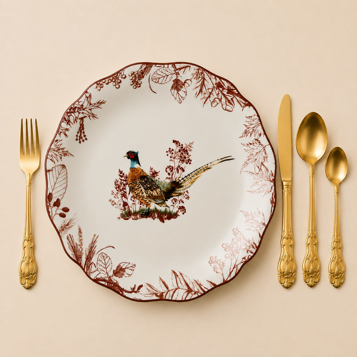 Fall Pheasant Dinerbord 28 cm